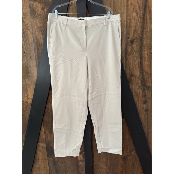 J. Jill Pants - J Jill Wearever Collection Cream Oatmeal Tan Woven Trousers Plus Size 18 Tall